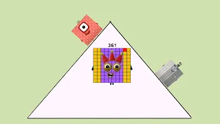 Numberblocks 1 add when moving up the pyramid from big to small in 3 stages