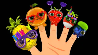 Baby Sensory Funky Fruits - Finger Family High Contrast Video Compilation - Dance and Fun Animation