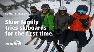 Skier family tries skiboards for the first time! | Summit Skiboards