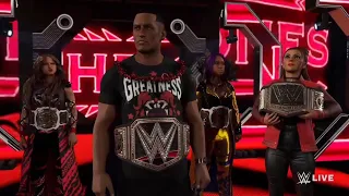 The Lightning Bloodline Entrance in WWE2K23. (This team is one that I created it)