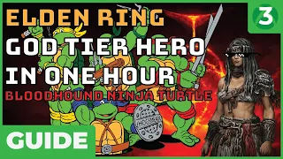 OP IN ONE HOUR - Hero Elden Ring Beginner's Guide - Great Ninja Turtle Build for Newcomers