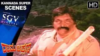 Rama Lakshmana Kannada Movie | Tiger and Elephant fight | Kannada Scenes | M P Shankar, Ashok
