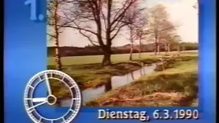 Начало эфира и диктор (DFF1 ГДР,06.03.1990)