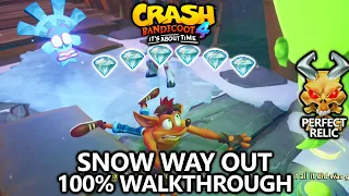 Crash Bandicoot 4 - 100% Walkthrough - Snow Way Out - All Gems Perfect Relic