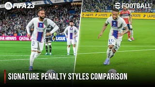 FIFA 23 vs eFootball 2023 | Signature Penalty Styles Comparison