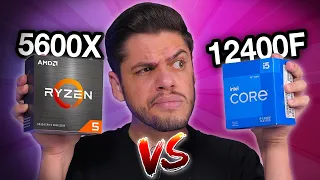 MELHOR CPU "GAMER" CUSTO x BENEFÍCIO: Core i5 12400F vs Ryzen 5 5600X em Testes LADO a LADO em jogos