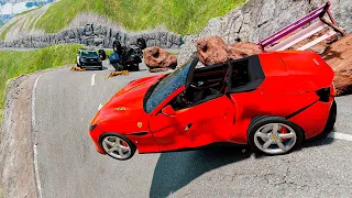 Cars vs Cliff Roads #2 - BeamNG.drive
