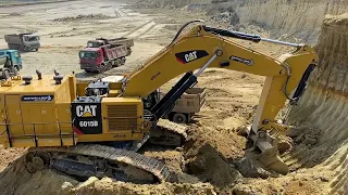 Caterpillar 6015B Excavator Loading Mercedes & MAN Trucks - Sotiriadis Mining Works