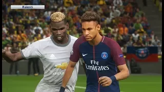 [HD] Neymar vs Manchester United - Gameplay PES 2018 Solo Superstar