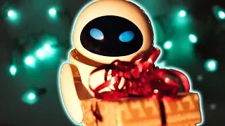 Transforming Eve wraps present for Wall-E | Robot Toys animation