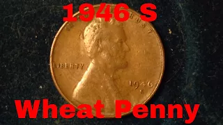 1946 S Wheat Penny (Look for S over D mint mark error)