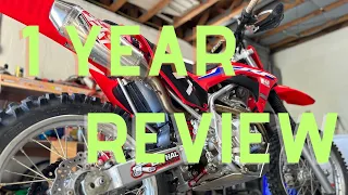 CRF 250F Review | 1 Year review | #crf250f #honda #crfreview