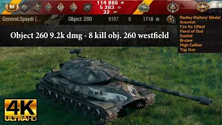 Object 260 video in Ultra HD 4K🔝9197 dmg, 8 kills, 1718 exp, 1960 block  🔝 World of Tanks ✔️
