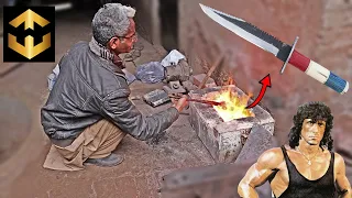 Hollywood Rambo Knife Making from Old Bearing | Rambo Survival Sharpest Knife