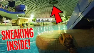 SPENDING THE NIGHT IN A WATERPARK!