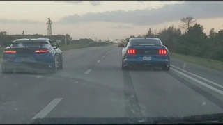 Twin Turbo 2019 5.0 Mustang vs Procharged Camaro ZL1 Built 1150WHP