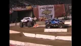 Four Stadium Super Trucks Monster Trucks Entering The Arena Qualcomm Stadium 5-4-2013