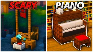 ► 20+ Scary Build Hacks | Minecraft Build Ideas 🧟‍♂️