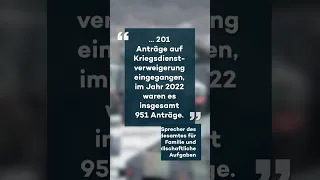 Zahl der Kriegsdienstverweigerer hat sich 2022 fast verfünffacht