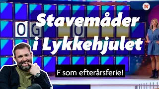 T som strand: Kreative stavemåder i Lykkehjulet