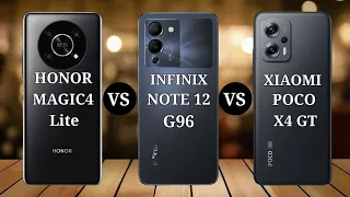 HONOR MAGIC4 LITE vs INFINIX NOTE 12 G96 vs XIAOMI POCO X4 GT @FUNTV2.O