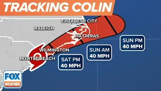 Tropical Storm Colin Bringing Heavy Rain, High Winds To Coast Of Carolinas