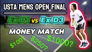 MONEY MATCH! - Ex-D1 Vs. Ex-D3 | USTA Men's Open Singles Final (HIGHLIGHTS)