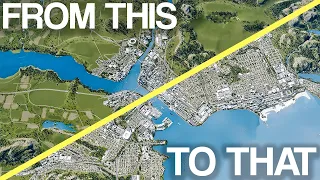 Progress Timelapse of Dove River | 500k Population in Cities: Skylines