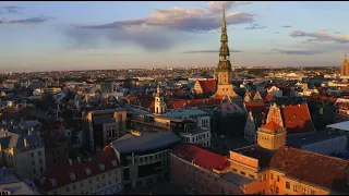 Aerial Views of Riga (Latvia)