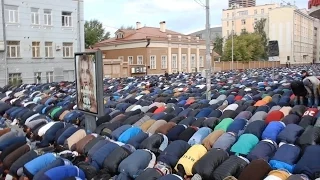 КУРБАН-БАЙРАМ 2016 Москва, Проспект Мира, Намаз