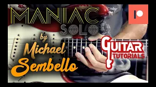 Maniac (Michael Sembello) - Solo - Guitar Tutorial by Paul Audia