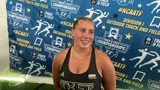 Texas State's Elizabeth Rut Runarsdottir Breaks Iceland Hammer Throw Record with 70.47 to win NCAAs