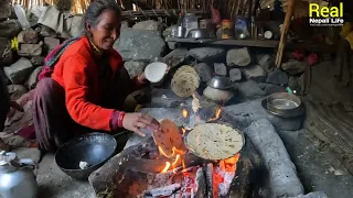 Sheep Shepherd Life in Nepali Mountain Village | Shepherd Food | Though Life of Nepali Shepherd |