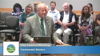 Eugene City Council Meeting September 12, 2016