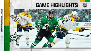 Predators @ Stars 11/10/21 | NHL Highlights