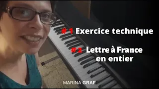 #50 Exercice technique - Jouer Lettre à France (M.Polnareff) au piano