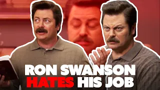 ron swanson hating his job for ten minutes straight | Parks and Recreation | Comedy Bites