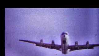 TAKE OFF of AUSTRIAN ARLINES VICKERS VISCOUNT from SALZBURG AIRPORT in 1970