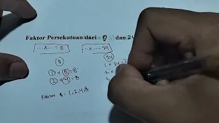 faktor persekutuan dari 8 dan 24 adalah