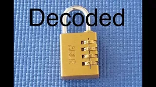 (Picking 34) Abel 4-wheel combination padlock (decoded)