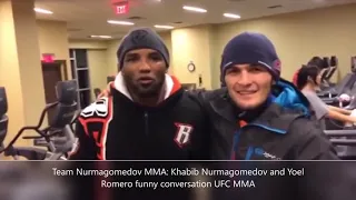 Khabib Nurmagomedov and Yoel Romero funny conversation UFC MMA
