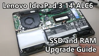 Lenovo IdeaPad 3 14-ALC06 SSD and RAM Upgrade Guide