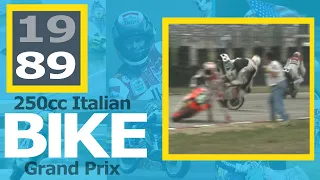 Crazy start to the 1989 Italian 250cc Bike GP