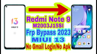 Redmi Note 9 MIUI 13 Frp Bypass | New Trick 2023 | Without Pc/Bypass Google Account 100% Working