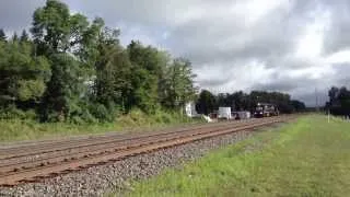 Norfolk southern train 6311 is going west bound by the Station inn PA