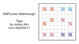 GMPuzzles - 2022/02/17 - Tapa by JinHoo Ahn