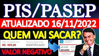 SAQUE PIS/PASEP LIBERADO EM 16/11/2022 - QUEM RECEBE O ABONO SALARIAL? SALDO VERMELHO E NEGATIVO