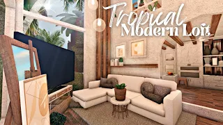 tropical minimalist modern loft ✨ ꒰ build & tour ꒱ bloxburg - itapixca builds