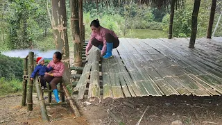 30 days for a single mother and her small child to build a bamboo house - building a new life.