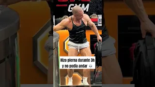 Hizo pierna durante 3h y no podía andar #gym #fitness #bodybuilding #powerlifting #legday #gorrino